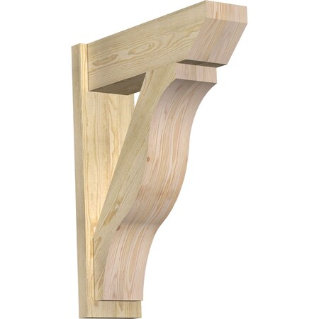 Ekena Millwork Funston Slat Rough Sawn Outlooker, Douglas Fir, 8"W x 26"D x 34"H OUT08X26X34FST06RDF